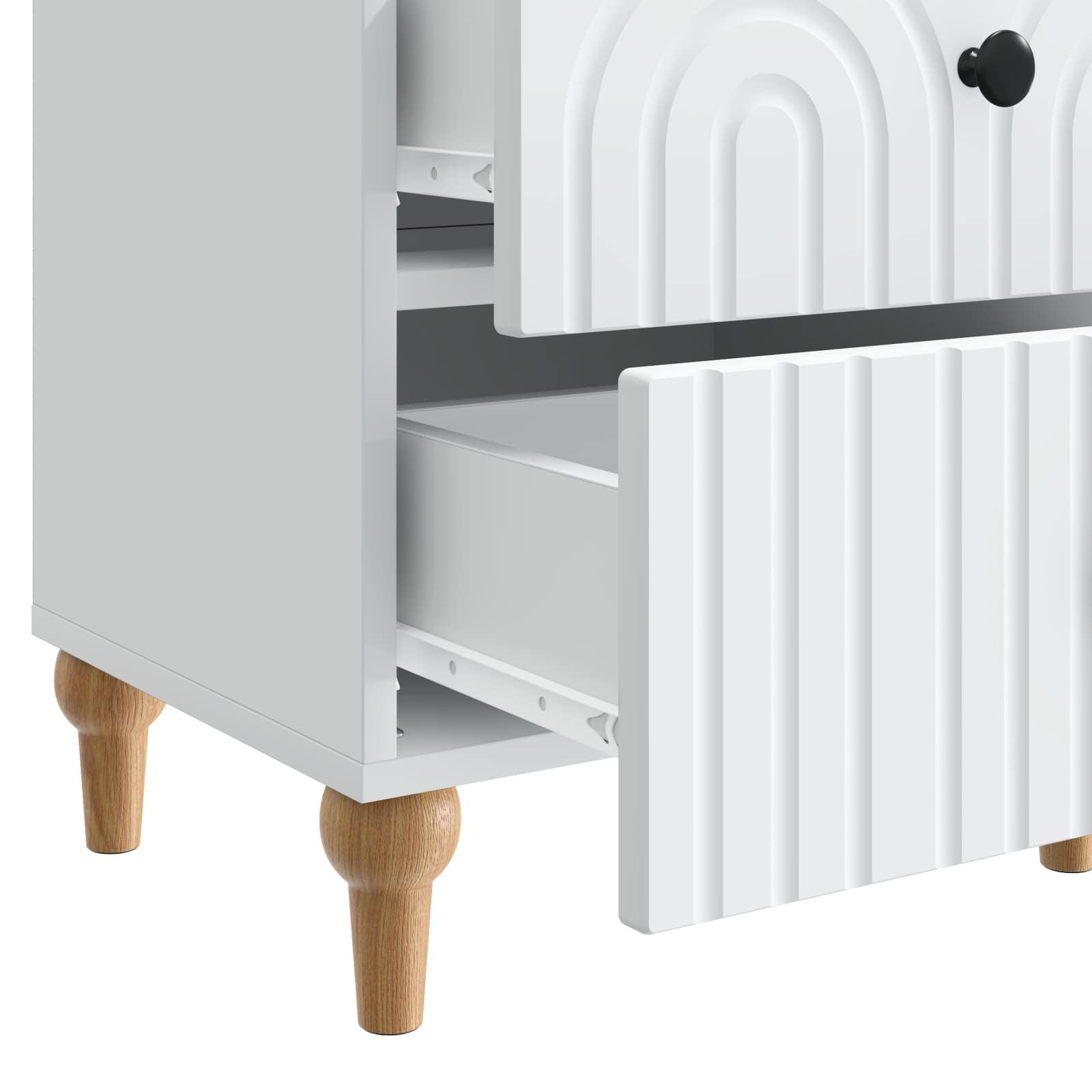 vidaXL Szafka Nocna 2 pcs Biały 43 x 34,5 x 48 cm Drewno inżynieryjne