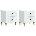 vidaXL Szafka Nocna 2 pcs Biały 43 x 34,5 x 48 cm Drewno inżynieryjne