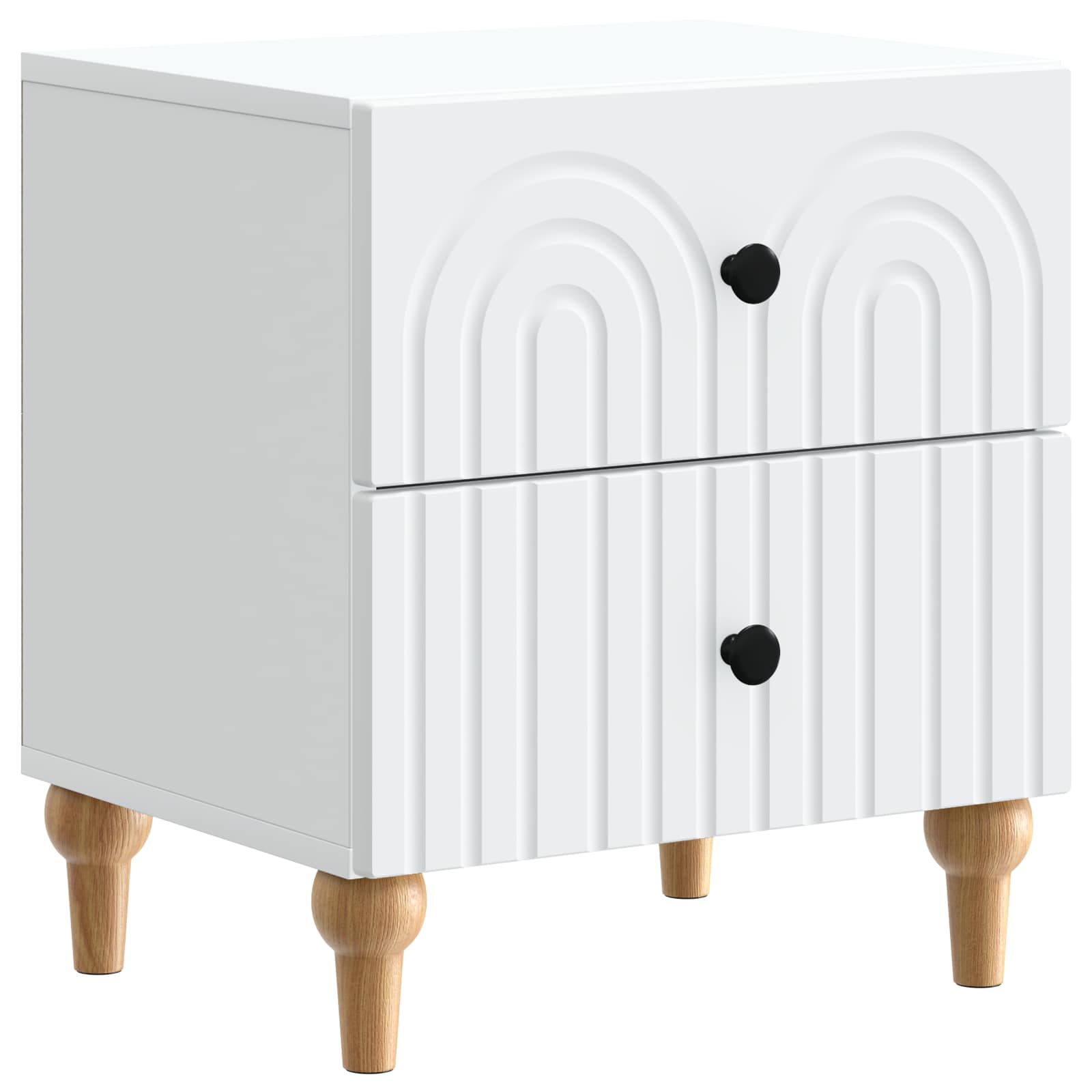 vidaXL Szafka Nocna 2 pcs Biały 43 x 34,5 x 48 cm Drewno inżynieryjne