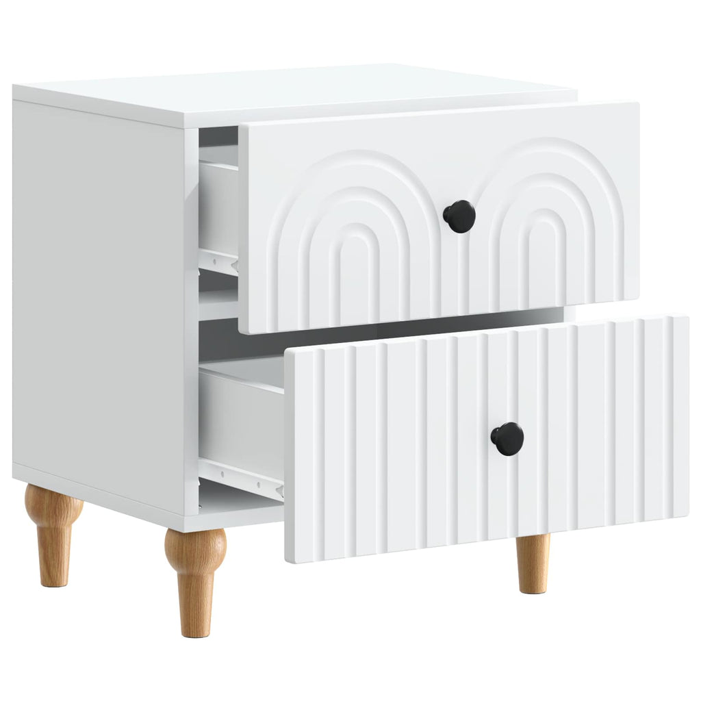 vidaXL Szafka Nocna 2 pcs Biały 43 x 34,5 x 48 cm Drewno inżynieryjne