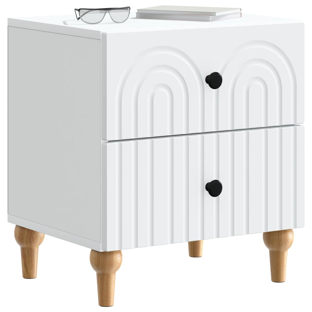 vidaXL Szafka Nocna 2 pcs Biały 43 x 34,5 x 48 cm Drewno inżynieryjne