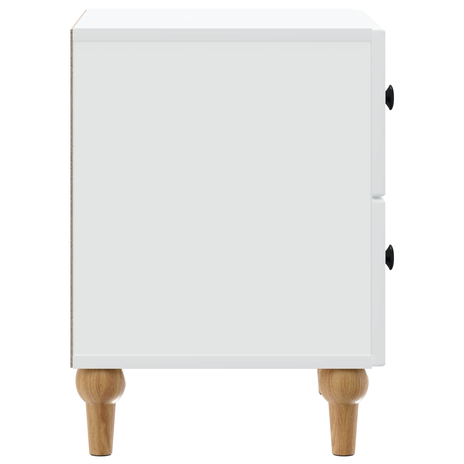 vidaXL Szafka Nocna 2 pcs Biały 43 x 34,5 x 48 cm Drewno inżynieryjne