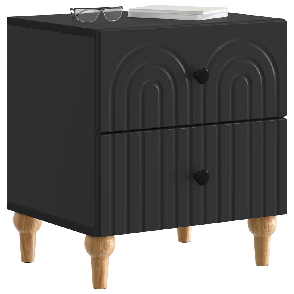 vidaXL Szafka Nocna Czarny 43 x 34,5 x 48 cm Drewno inżynieryjne