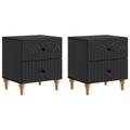 vidaXL Szafka Nocna 2 pcs Czarny 43 x 34,5 x 48 cm Drewno inżynieryjne