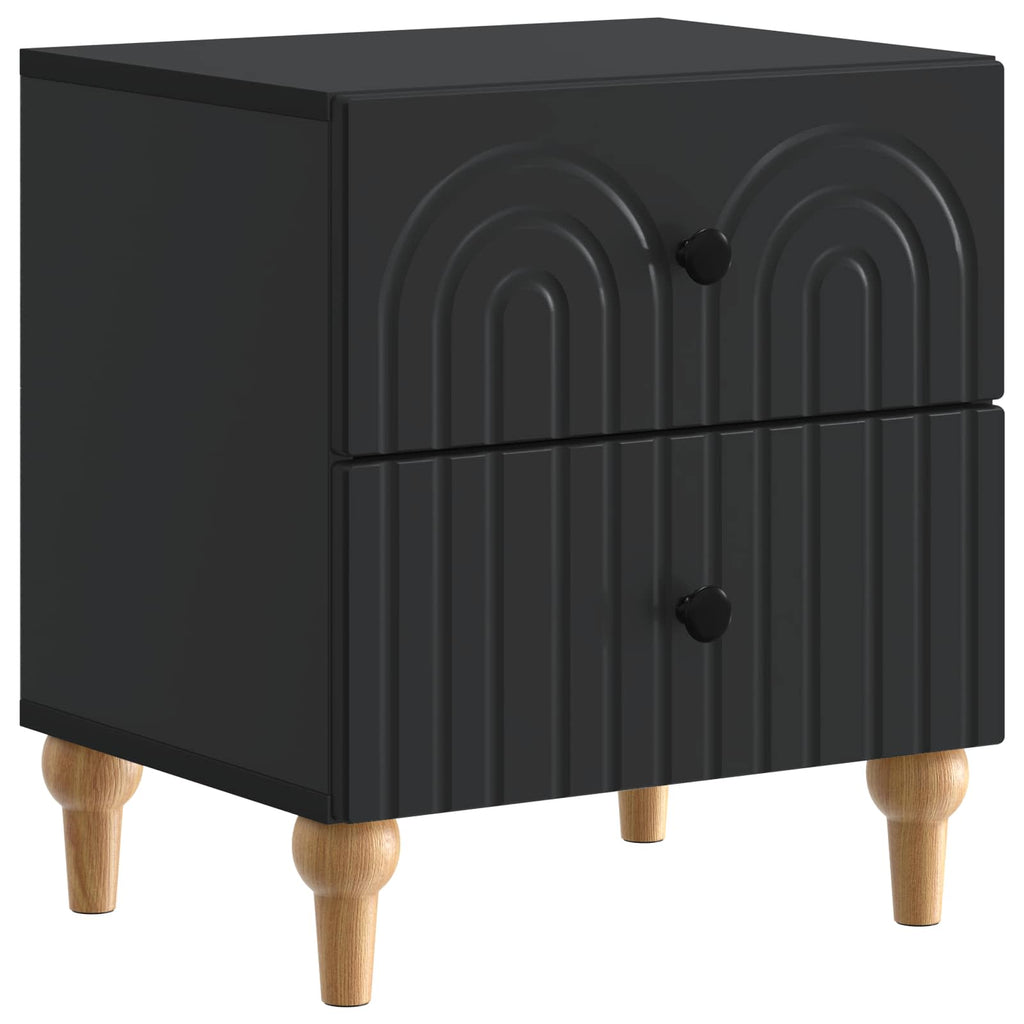 vidaXL Szafka Nocna 2 pcs Czarny 43 x 34,5 x 48 cm Drewno inżynieryjne