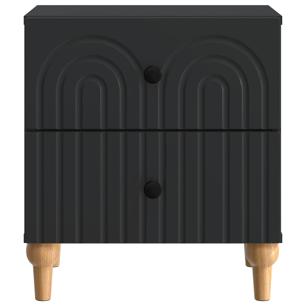 vidaXL Szafka Nocna 2 pcs Czarny 43 x 34,5 x 48 cm Drewno inżynieryjne
