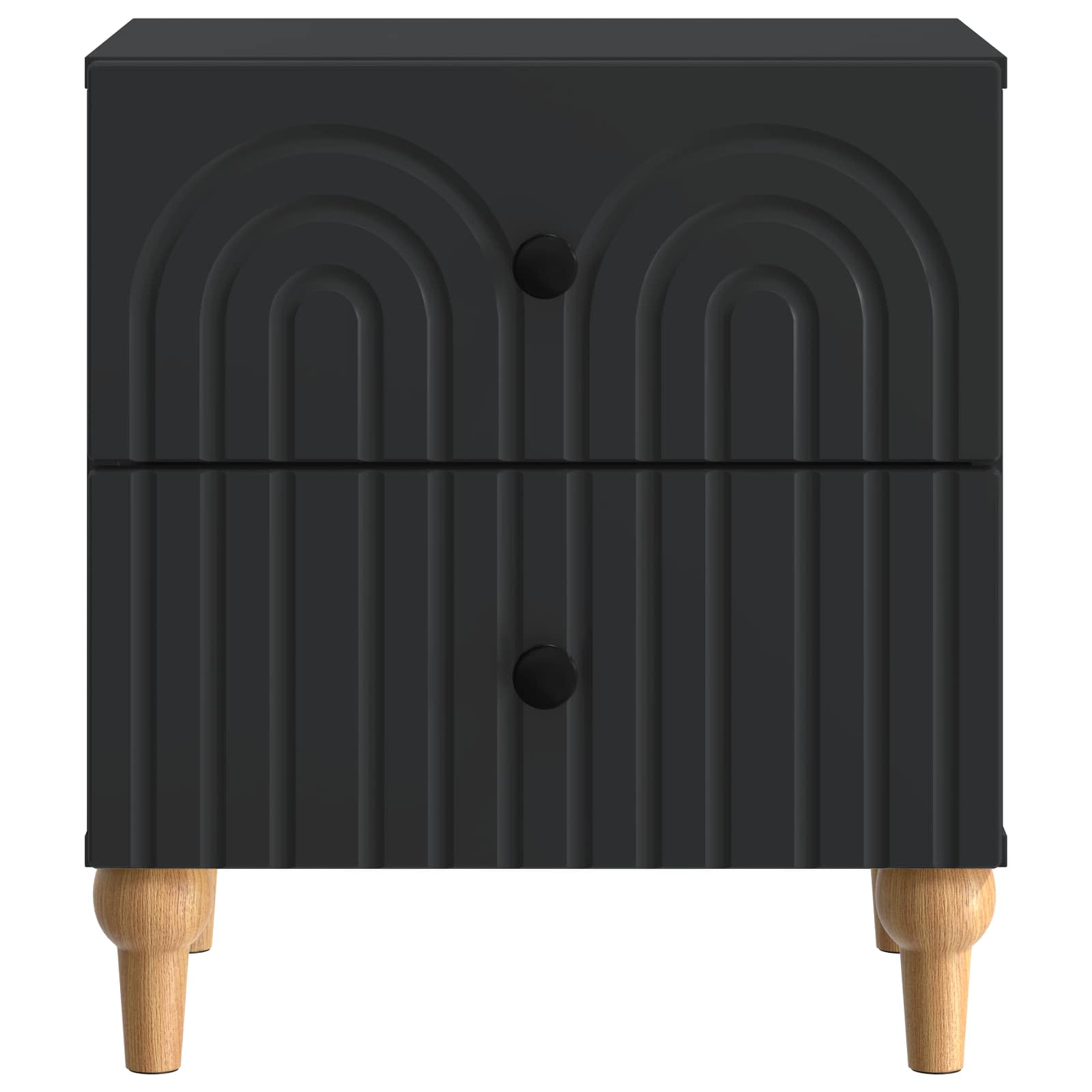 vidaXL Szafka Nocna 2 pcs Czarny 43 x 34,5 x 48 cm Drewno inżynieryjne