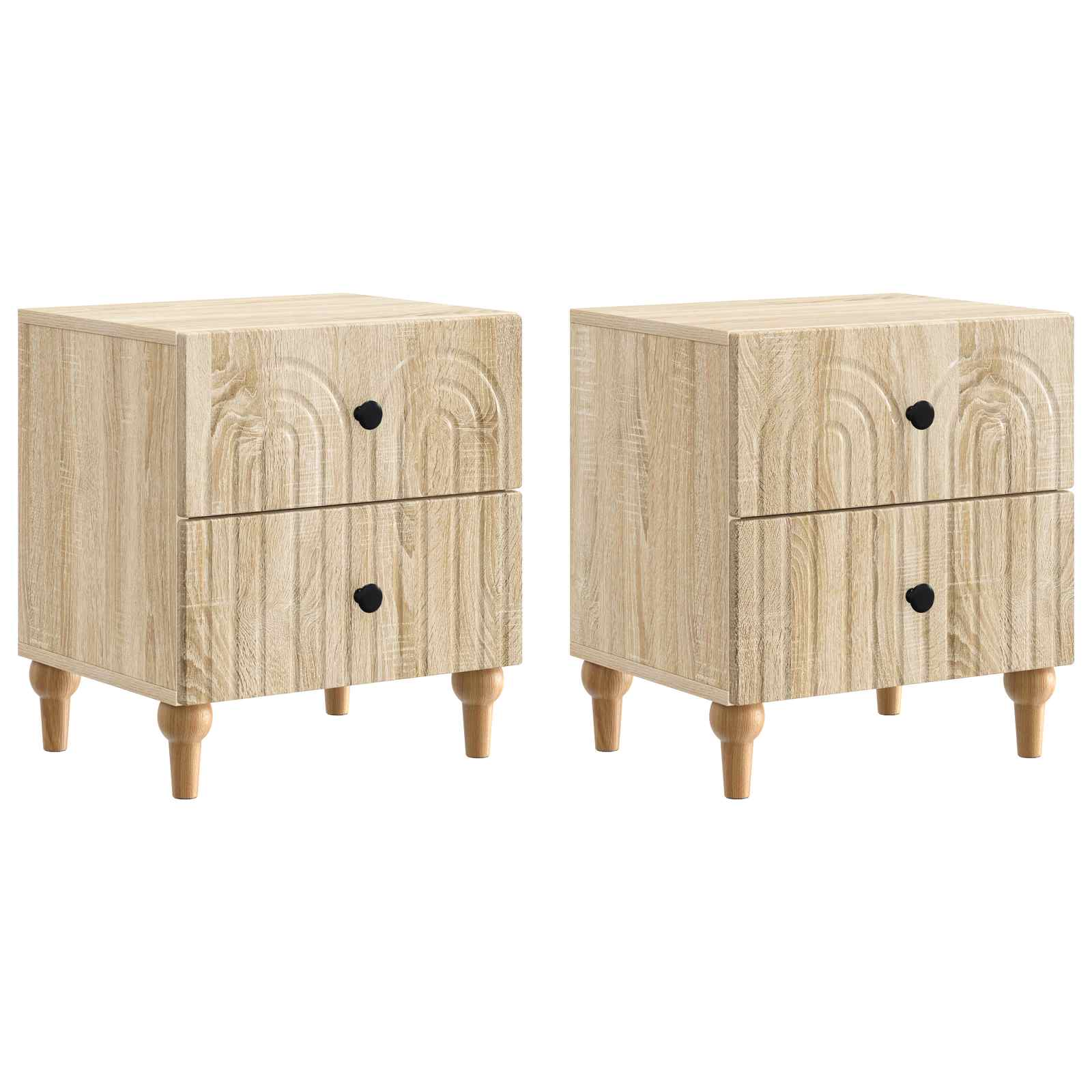 vidaXL Szafka Nocna z szufladą 2 pcs dąb Sonoma 43 x 34,5 x 48 cm