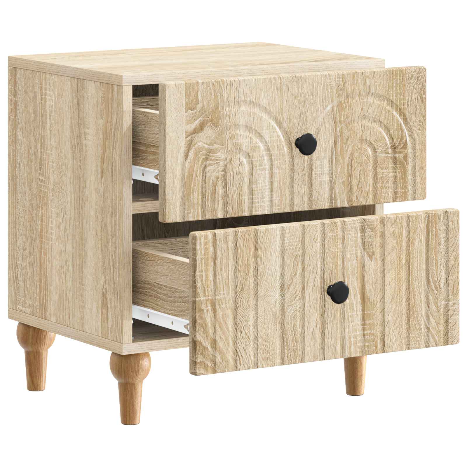 vidaXL Szafka Nocna z szufladą 2 pcs dąb Sonoma 43 x 34,5 x 48 cm
