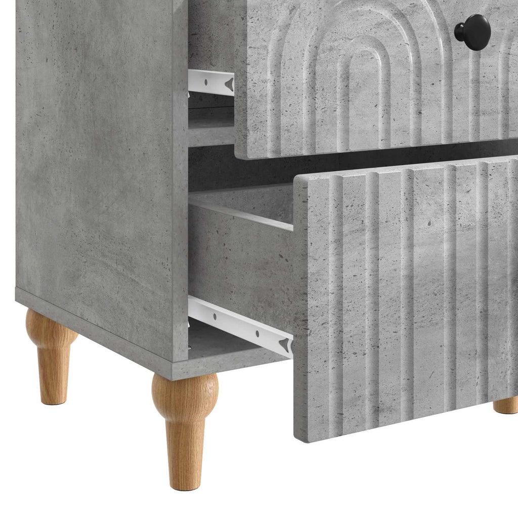 vidaXL Szafka Nocna z szufladą Betonowy szary 43 x 34,5 x 48 cm
