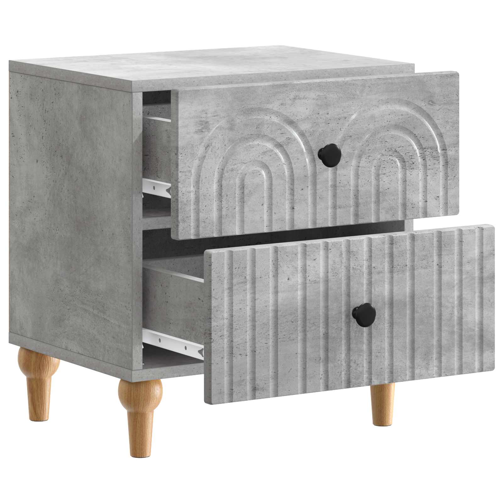 vidaXL Szafka Nocna z szufladą Betonowy szary 43 x 34,5 x 48 cm