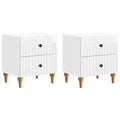vidaXL Szafka Nocna 2 pcs Biały wysoki połysk 43 x 34,5 x 48 cm