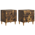 vidaXL Szafka Nocna z szufladą 2 pcs Dąb wędzony 43 x 34,5 x 48 cm