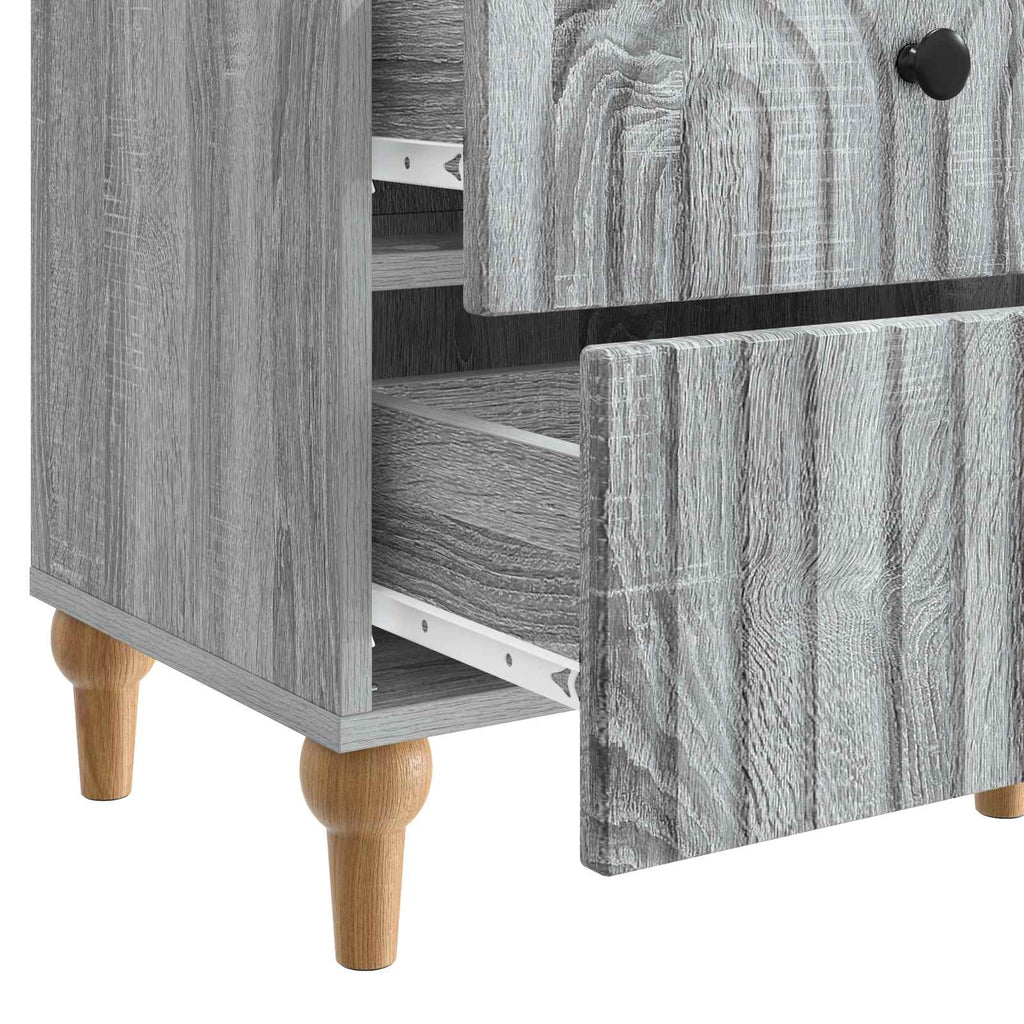 vidaXL Szafka Nocna z szufladą 2 pcs Szary Sonoma 43 x 34,5 x 48 cm