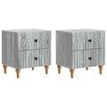 vidaXL Szafka Nocna z szufladą 2 pcs Szary Sonoma 43 x 34,5 x 48 cm
