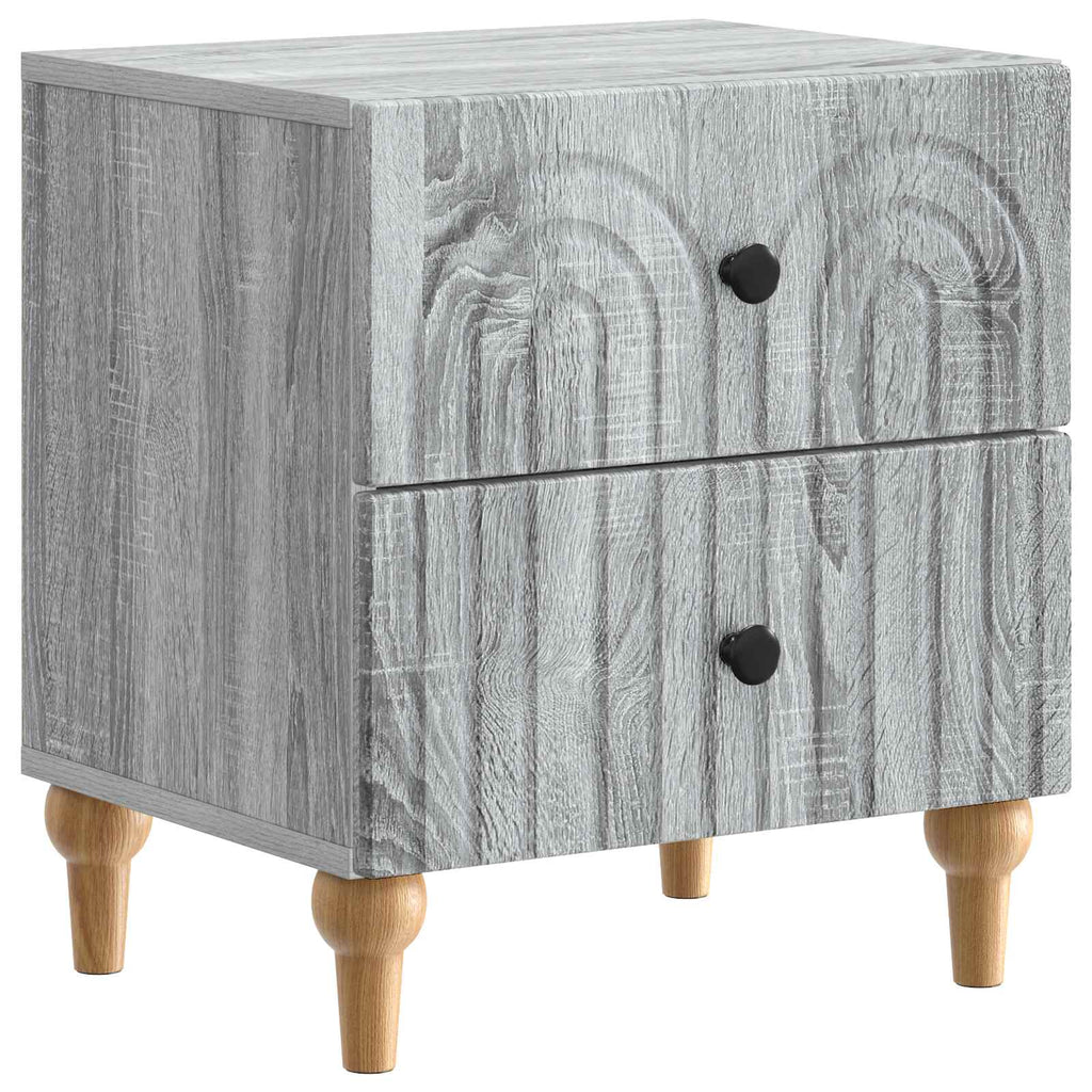 vidaXL Szafka Nocna z szufladą 2 pcs Szary Sonoma 43 x 34,5 x 48 cm