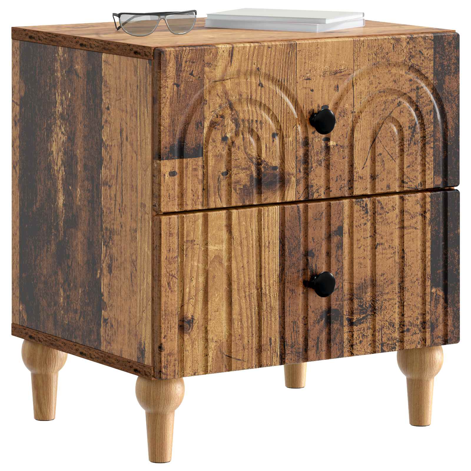 vidaXL Szafka Nocna Stare drewno 43 x 34,5 x 48 cm Drewno inżynieryjne