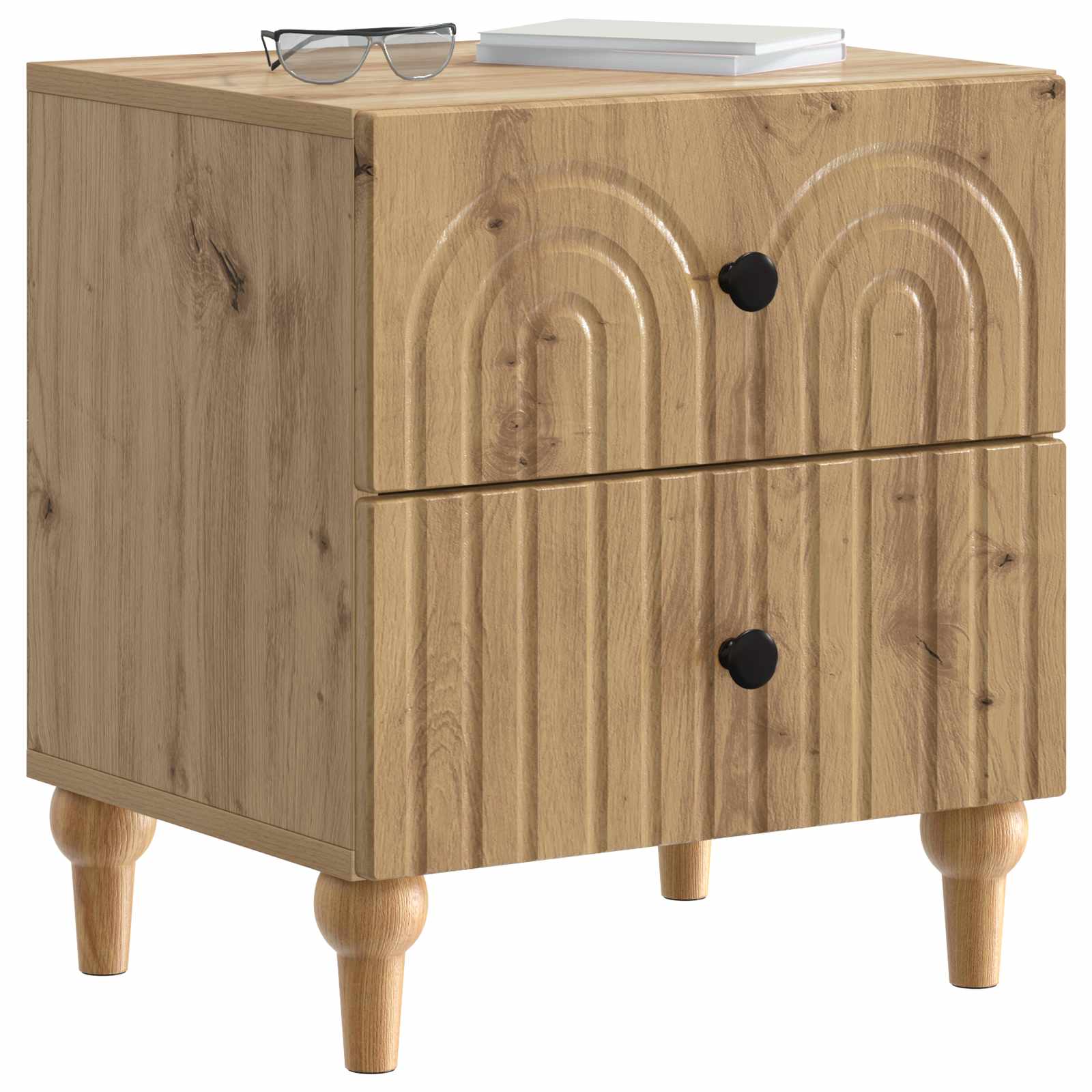 vidaXL Szafka Nocna z szufladą 2 pcs Dąb artisan 43 x 34,5 x 48 cm