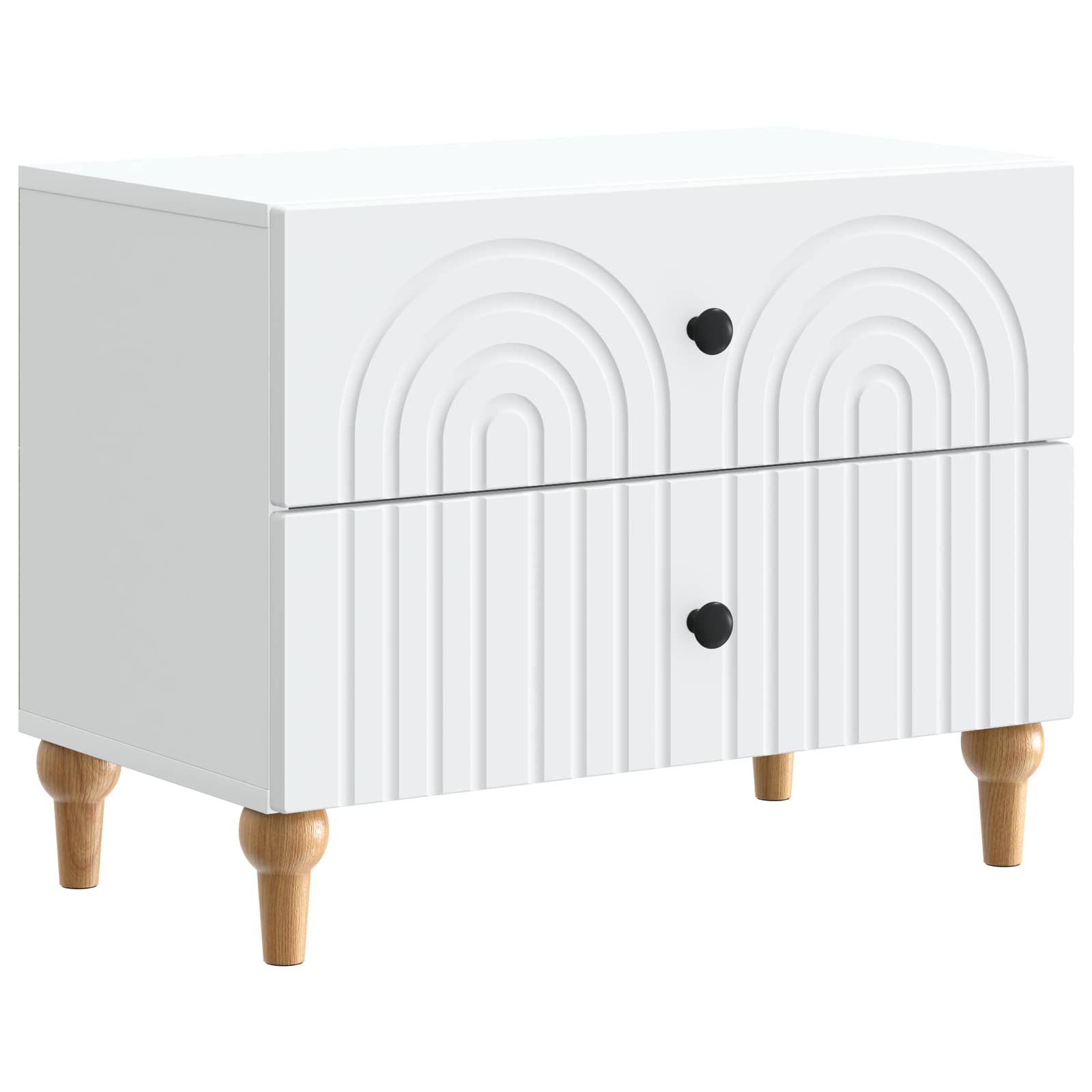 vidaXL Szafka Nocna Biały 62 x 34,5 x 48 cm Drewno inżynieryjne