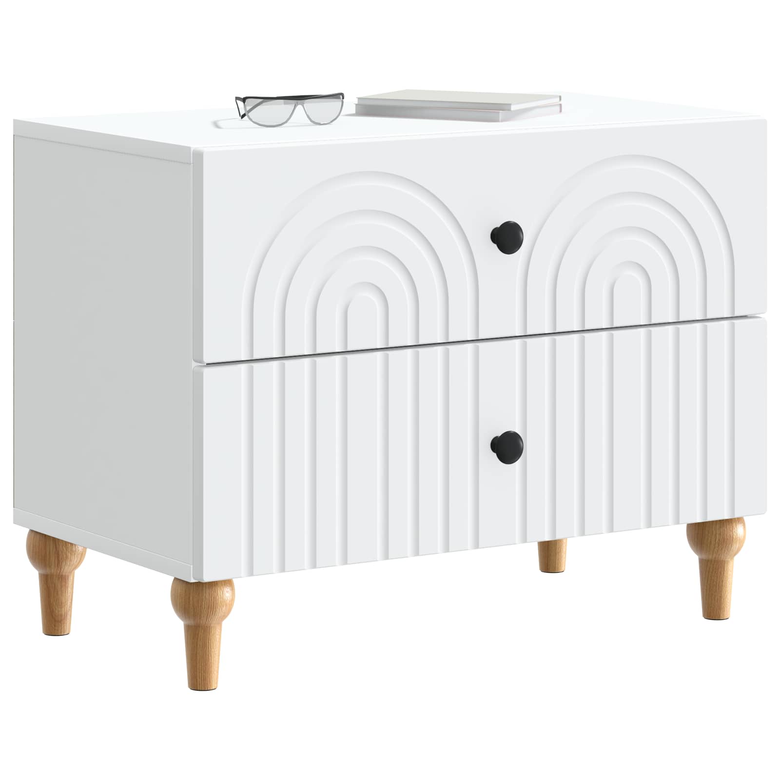 vidaXL Szafka Nocna Biały 62 x 34,5 x 48 cm Drewno inżynieryjne