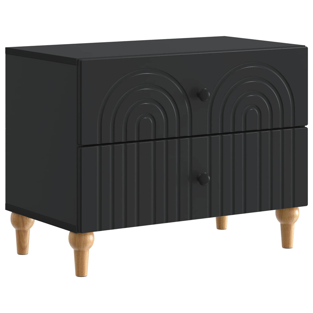 vidaXL Szafka Nocna Czarny 62 x 34,5 x 48 cm Drewno inżynieryjne