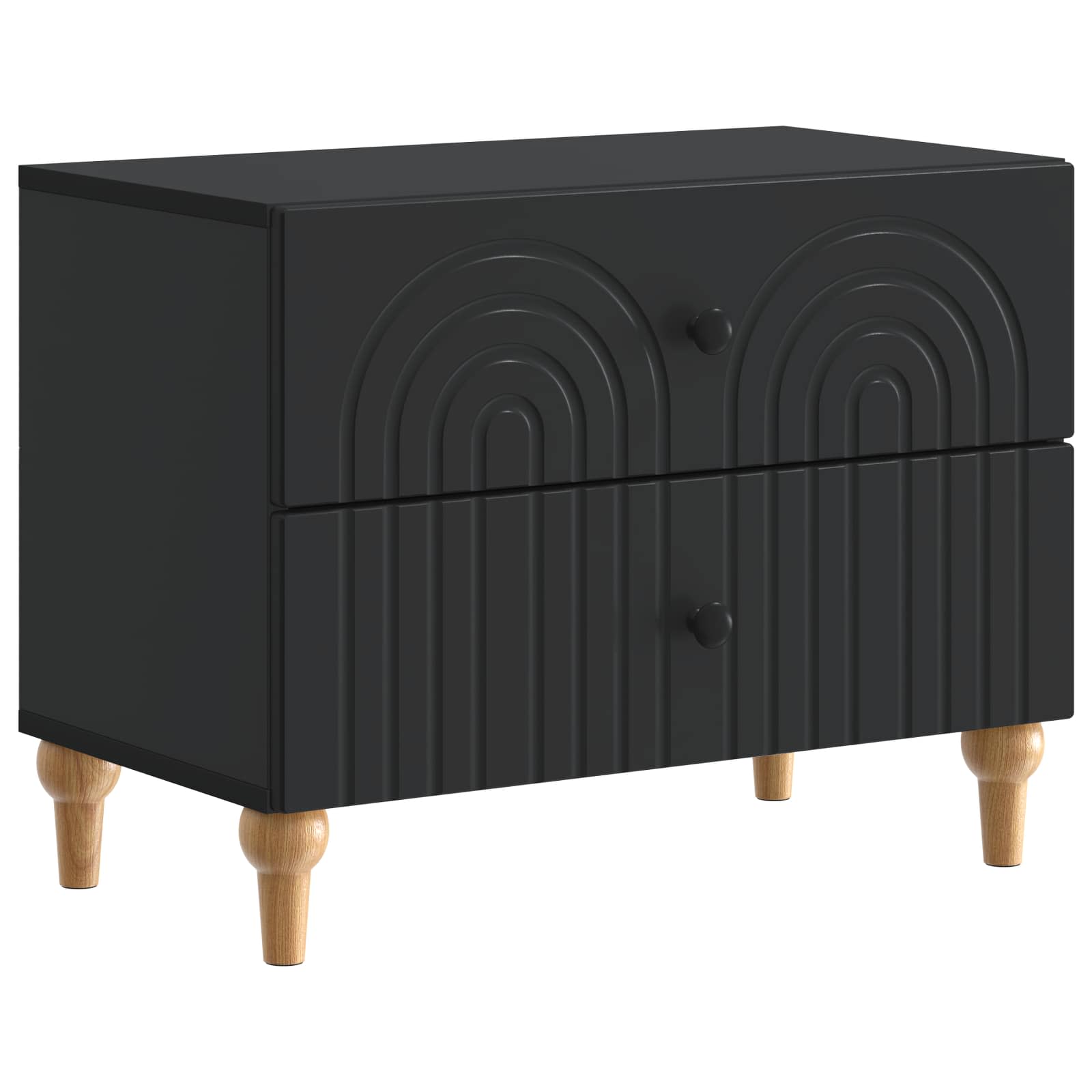 vidaXL Szafka Nocna Czarny 62 x 34,5 x 48 cm Drewno inżynieryjne