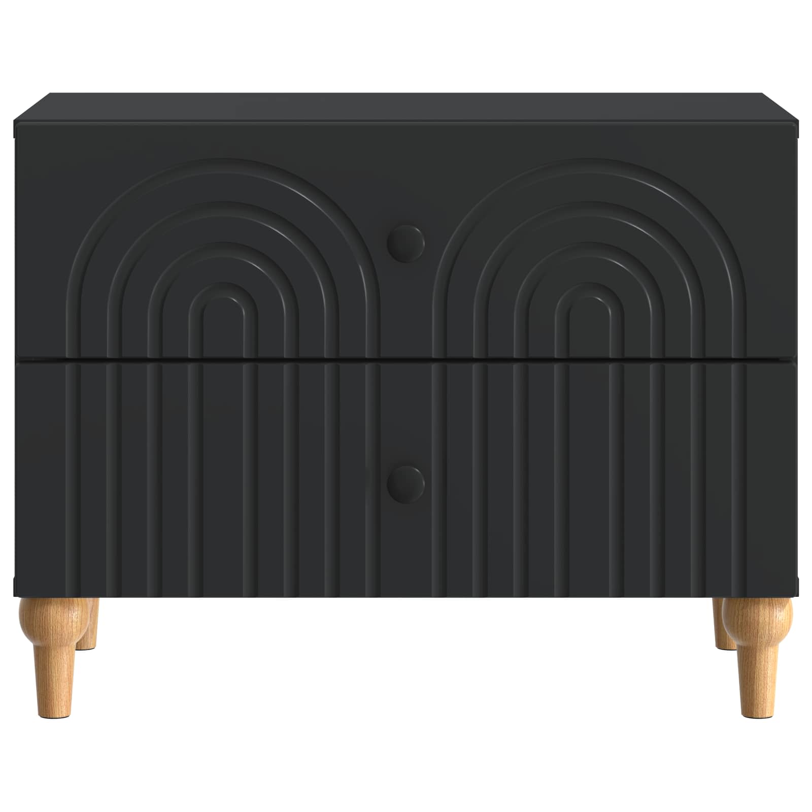 vidaXL Szafka Nocna Czarny 62 x 34,5 x 48 cm Drewno inżynieryjne