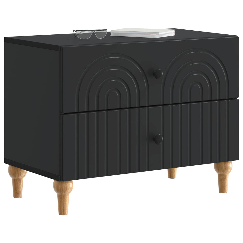vidaXL Szafka Nocna Czarny 62 x 34,5 x 48 cm Drewno inżynieryjne