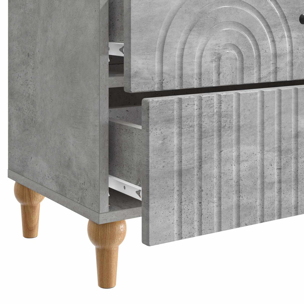 vidaXL Szafka Nocna z szufladą Betonowy szary 62 x 34,5 x 48 cm