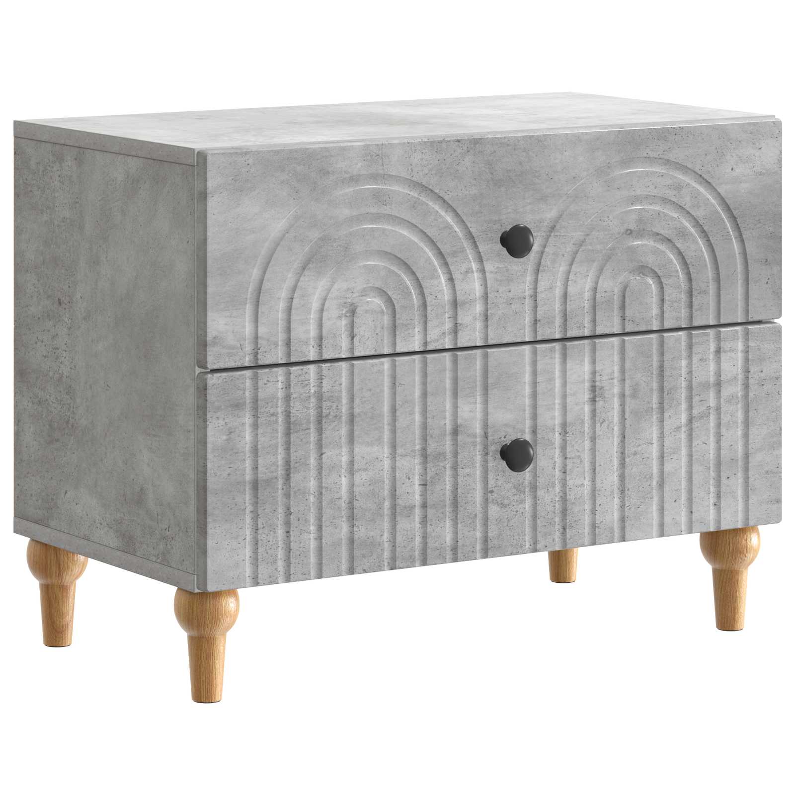 vidaXL Szafka Nocna z szufladą Betonowy szary 62 x 34,5 x 48 cm