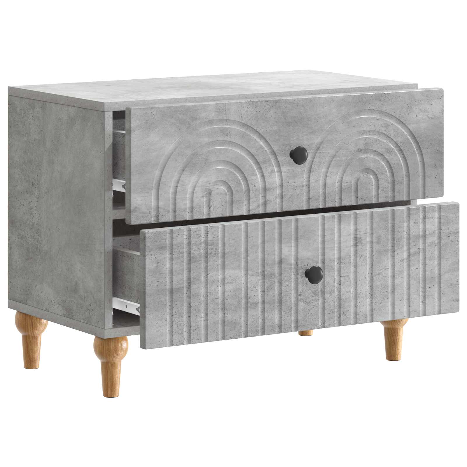 vidaXL Szafka Nocna z szufladą Betonowy szary 62 x 34,5 x 48 cm