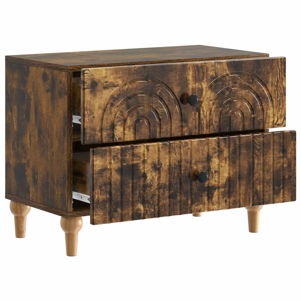 vidaXL Szafka Nocna Dąb wędzony 62 x 34,5 x 48 cm Drewno inżynieryjne