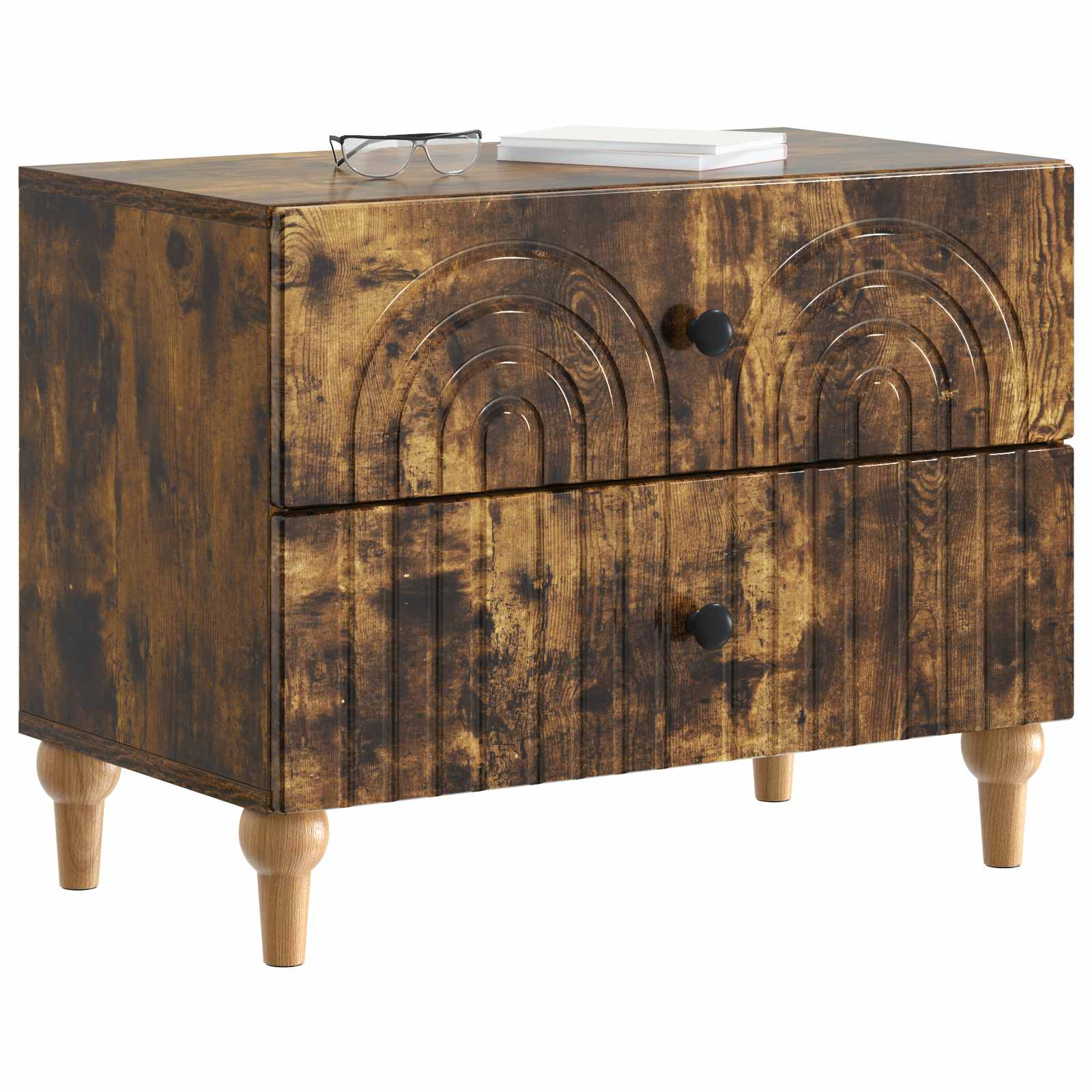 vidaXL Szafka Nocna Dąb wędzony 62 x 34,5 x 48 cm Drewno inżynieryjne