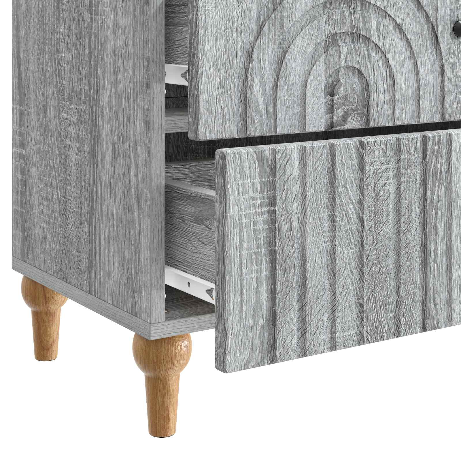vidaXL Szafka Nocna Szary Sonoma 62 x 34,5 x 48 cm Drewno inżynieryjne