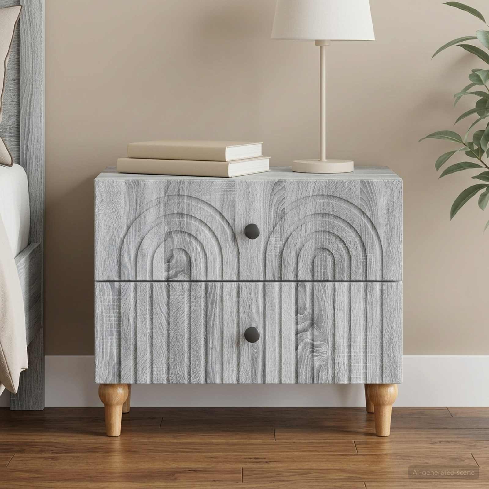 vidaXL Szafka Nocna Szary Sonoma 62 x 34,5 x 48 cm Drewno inżynieryjne