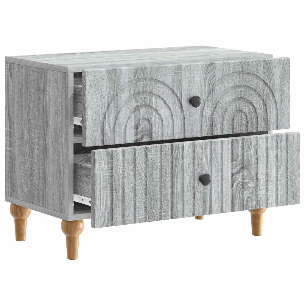 vidaXL Szafka Nocna Szary Sonoma 62 x 34,5 x 48 cm Drewno inżynieryjne