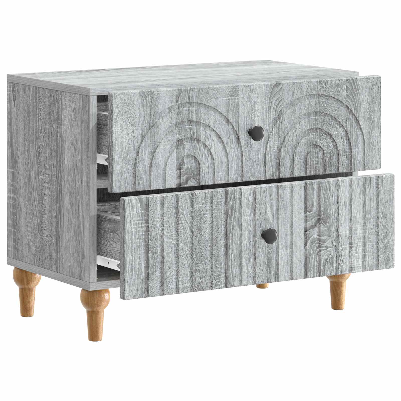 vidaXL Szafka Nocna Szary Sonoma 62 x 34,5 x 48 cm Drewno inżynieryjne