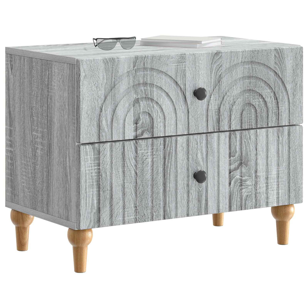 vidaXL Szafka Nocna Szary Sonoma 62 x 34,5 x 48 cm Drewno inżynieryjne