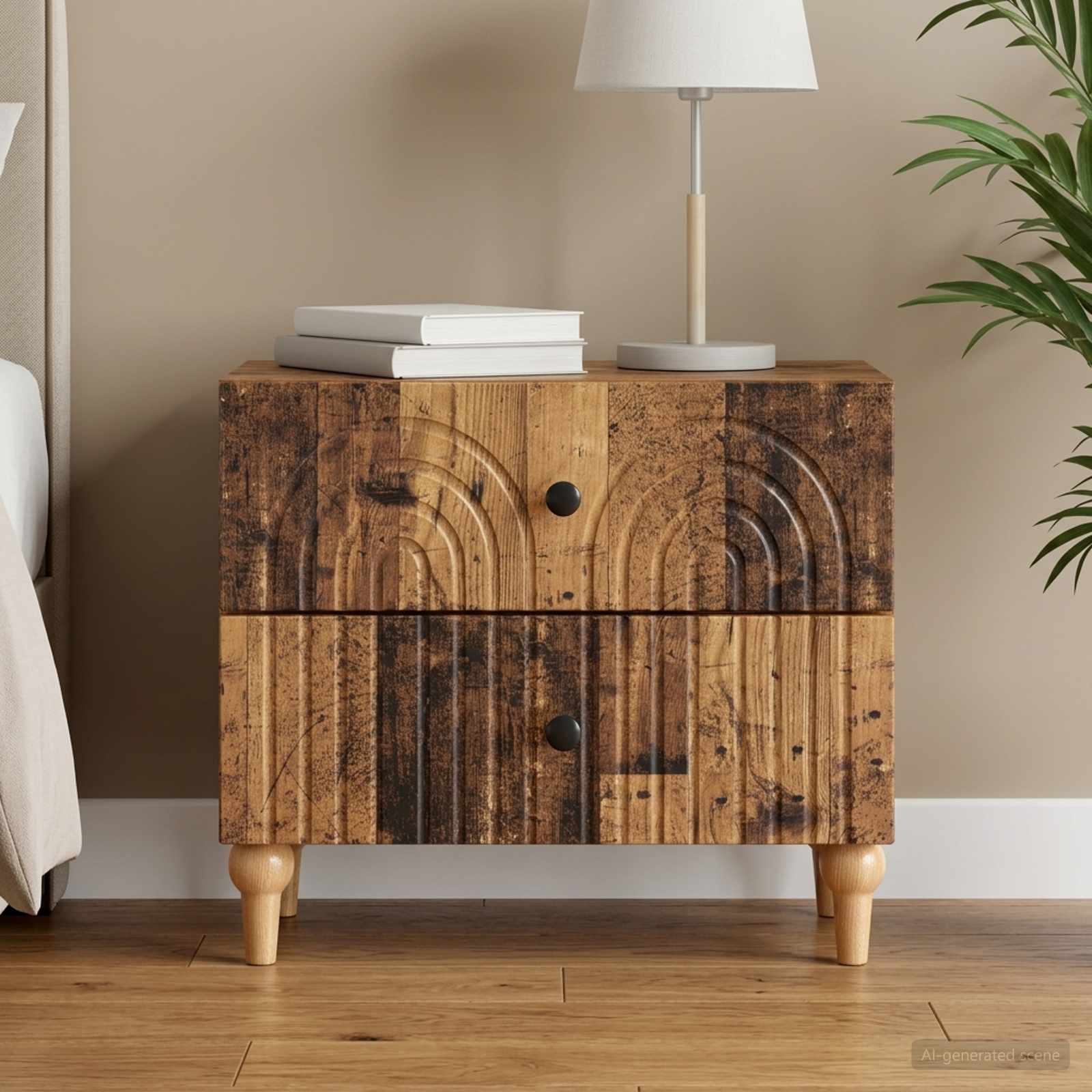 vidaXL Szafka Nocna Stare drewno 62 x 34,5 x 48 cm Drewno inżynieryjne