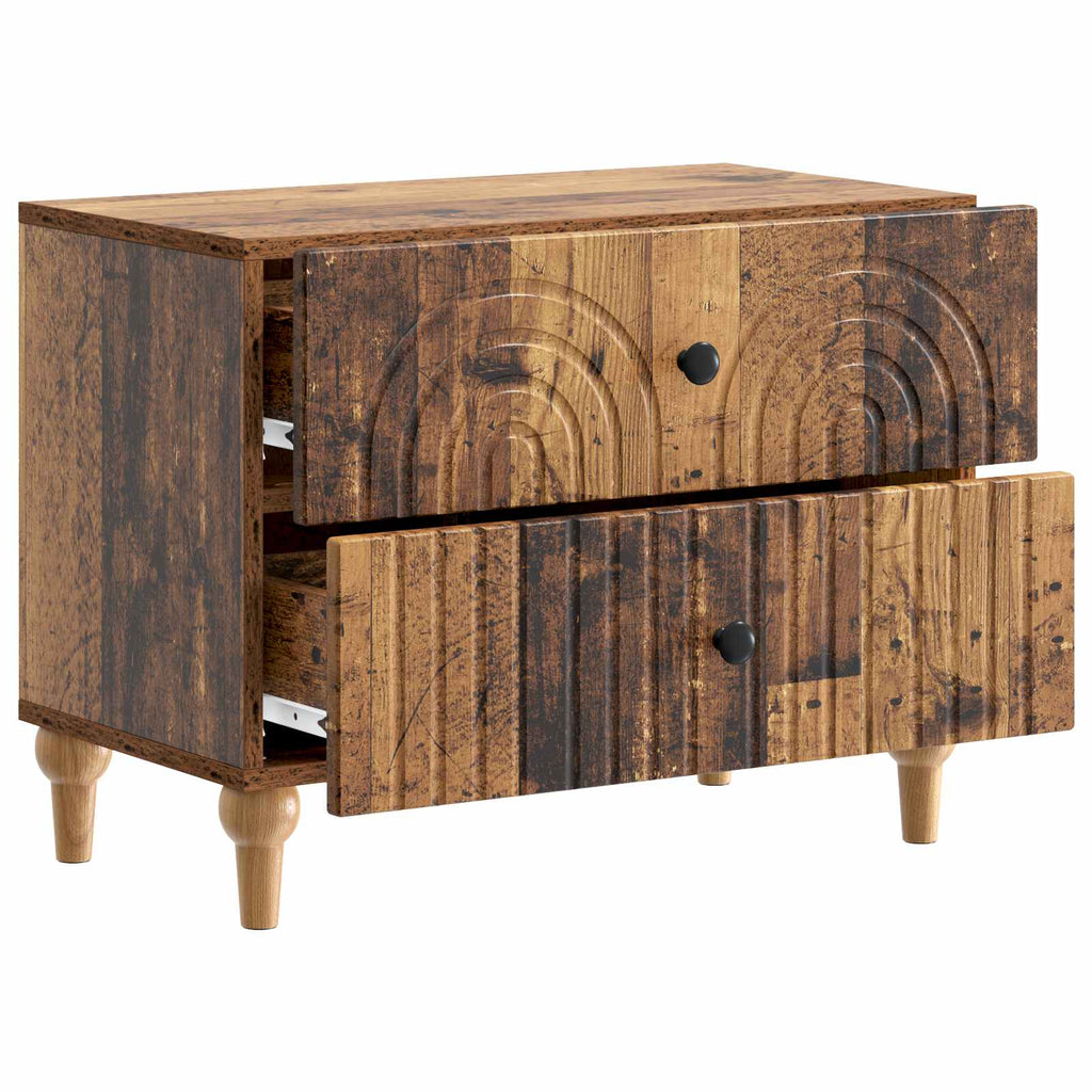 vidaXL Szafka Nocna Stare drewno 62 x 34,5 x 48 cm Drewno inżynieryjne