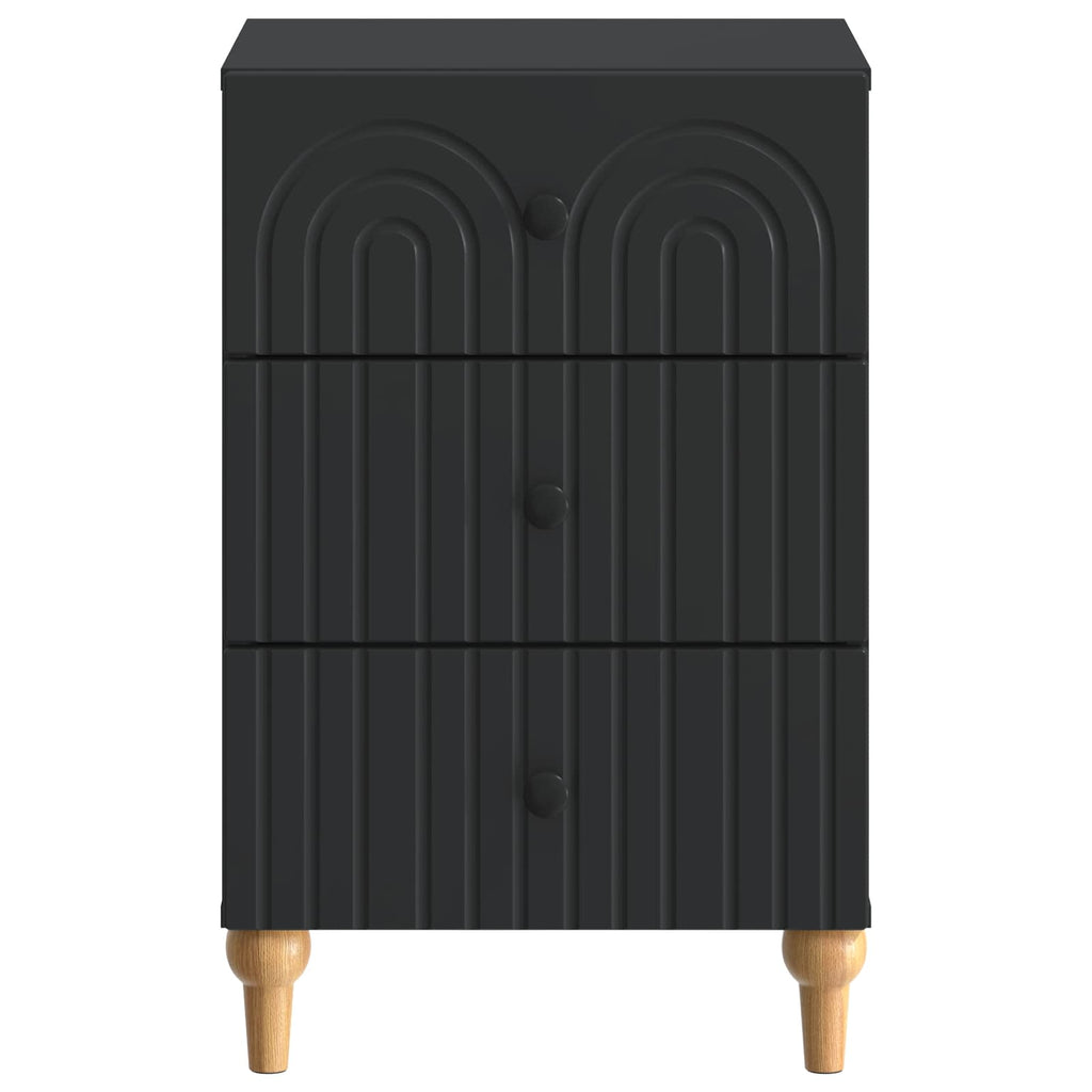 vidaXL Szafka Nocna Czarny 43x 41 x 66,5 cm Drewno inżynieryjne