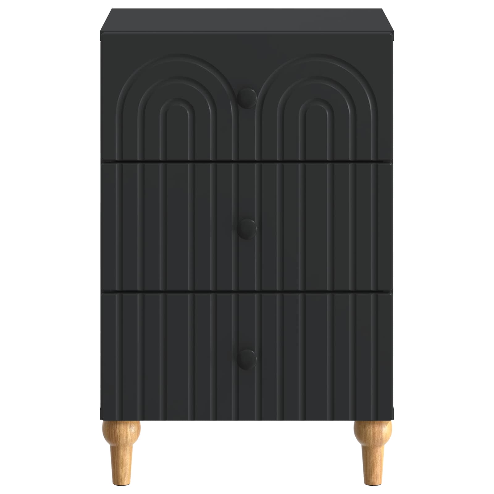 vidaXL Szafka Nocna Czarny 43x 41 x 66,5 cm Drewno inżynieryjne