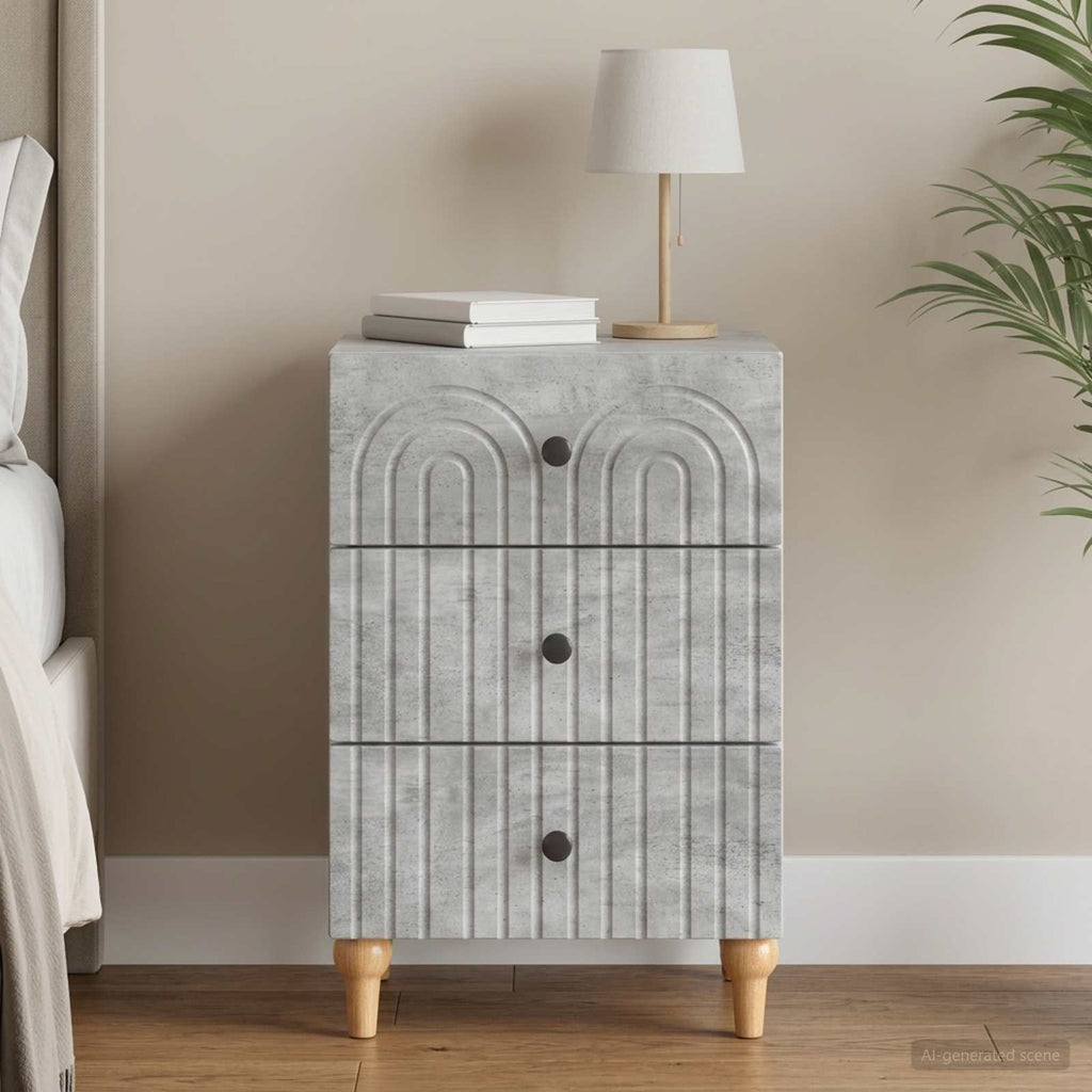 vidaXL Szafka Nocna z szufladą Betonowy szary 43x 41 x 66,5 cm