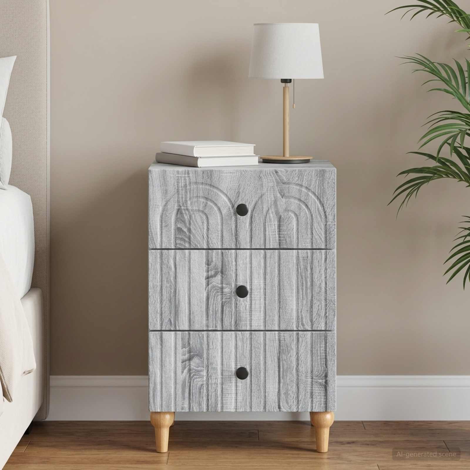 vidaXL Szafka Nocna Szary Sonoma 43x 41 x 66,5 cm Drewno inżynieryjne
