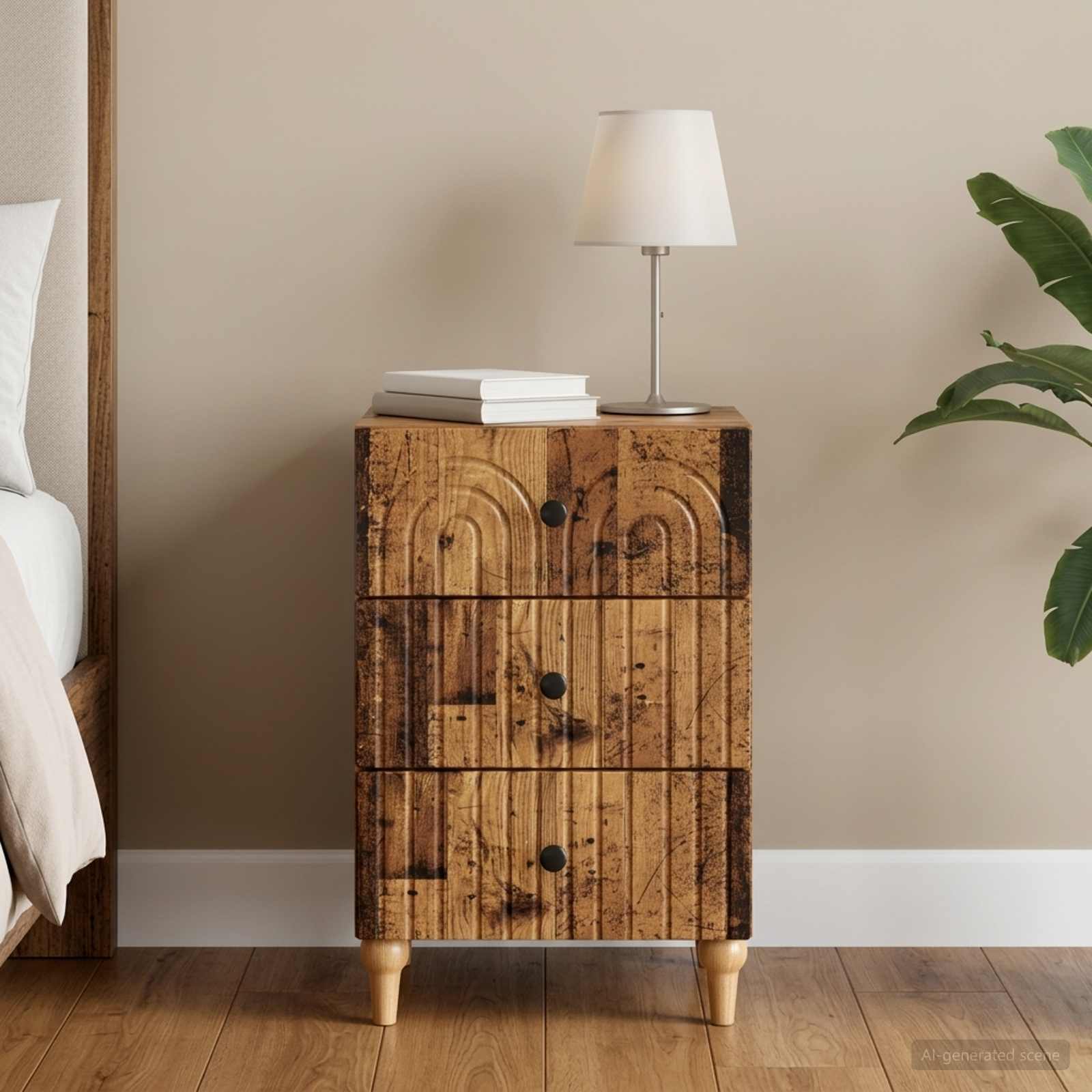 vidaXL Szafka Nocna Stare drewno 43x 41 x 66,5 cm Drewno inżynieryjne