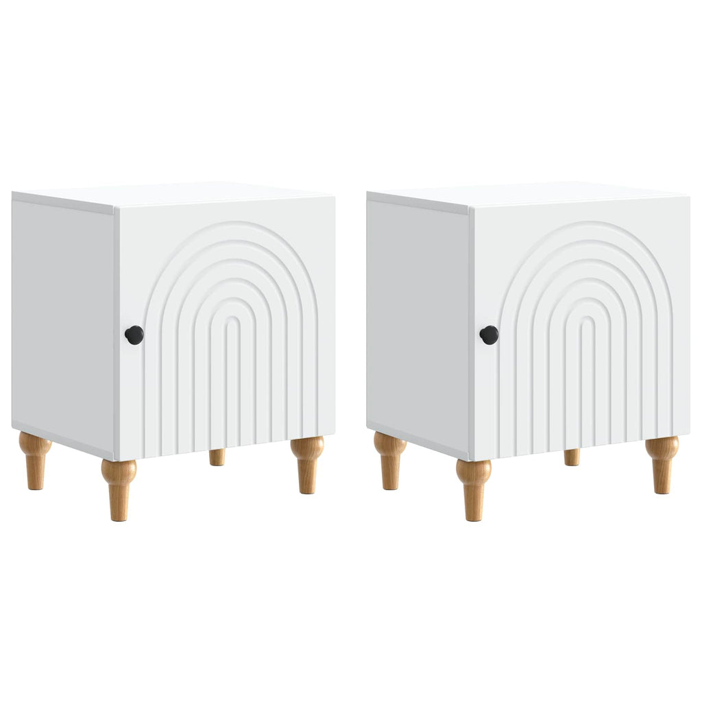 vidaXL Szafka Nocna 2 pcs Biały 43 x 34,5 x 50 cm Drewno inżynieryjne