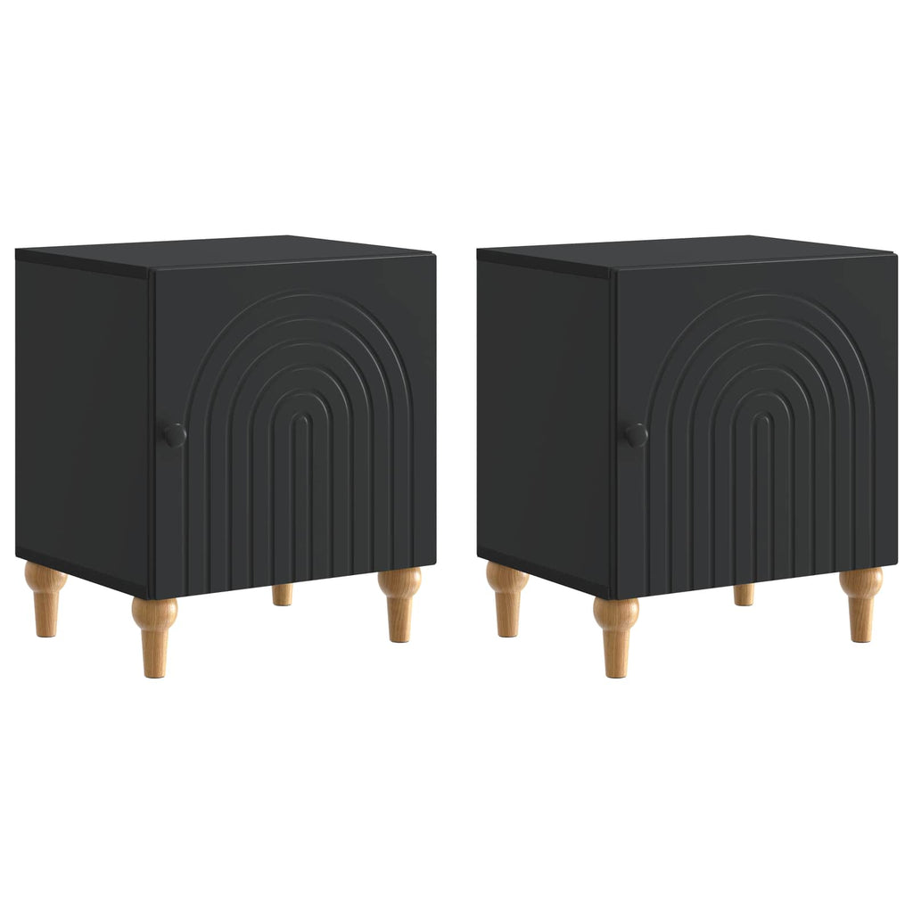 vidaXL Szafka Nocna 2 pcs Czarny 43 x 34,5 x 50 cm Drewno inżynieryjne