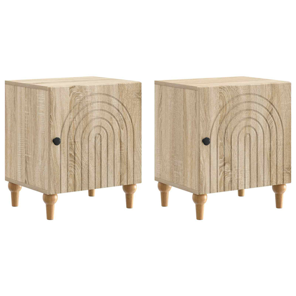 vidaXL Szafka Nocna 2 pcs dąb Sonoma 43 x 34,5 x 50 cm