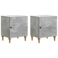 vidaXL Szafka Nocna 2 pcs Betonowy szary 43 x 34,5 x 50 cm