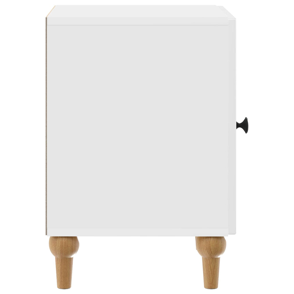 vidaXL Szafka Nocna Biały wysoki połysk 43 x 34,5 x 50 cm